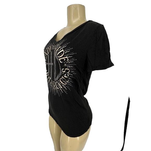 Women Small Vintage 2000's Harley Davidson Ready To Ride Short Sleeve D4 - Picture 2 of 8